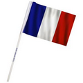4" x 6" France Imprinted Staff Polyester Stick Flags